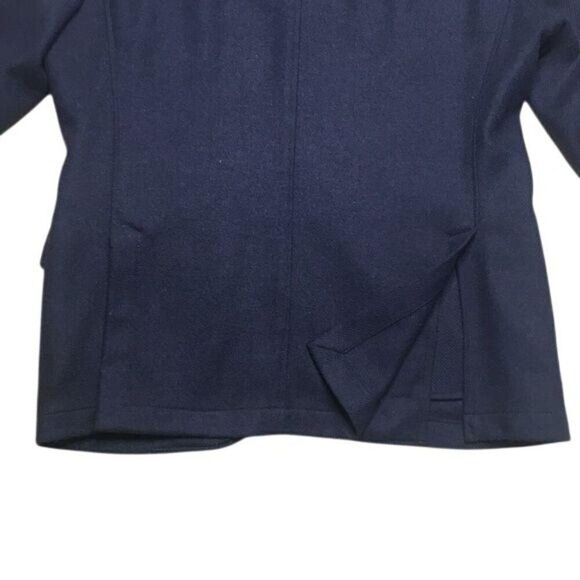 Eden Park Mens Navy Wool Blazer With Suede Elbow Patches Three-Button Front Mult - Picture 2 of 16